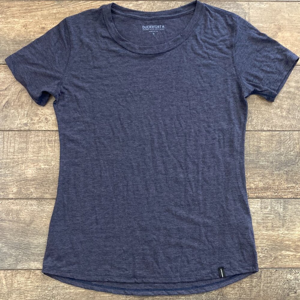 Duckworth Wool Vapor Tee Midnight Navy size M; MADE IN USA